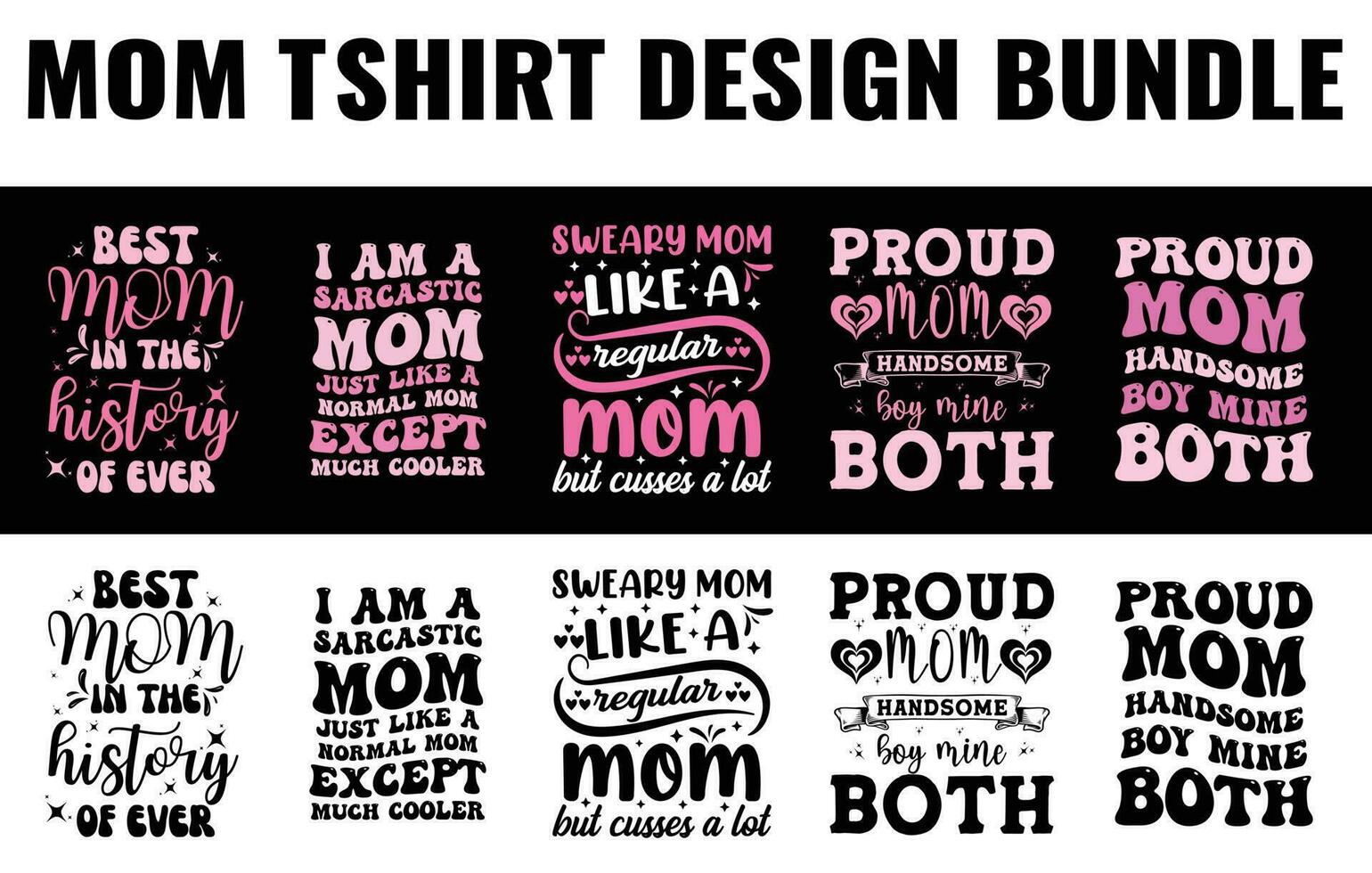 Mom t shirt design bundle Mama Mom shirt bundle vector