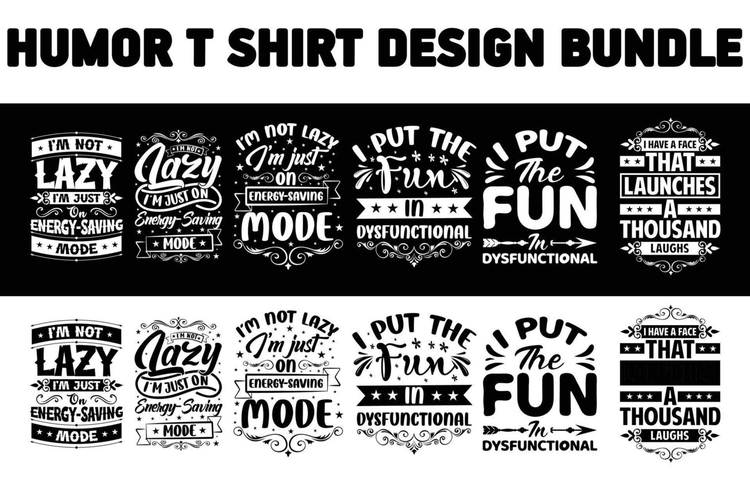 Humor t-shirt design bundle vector