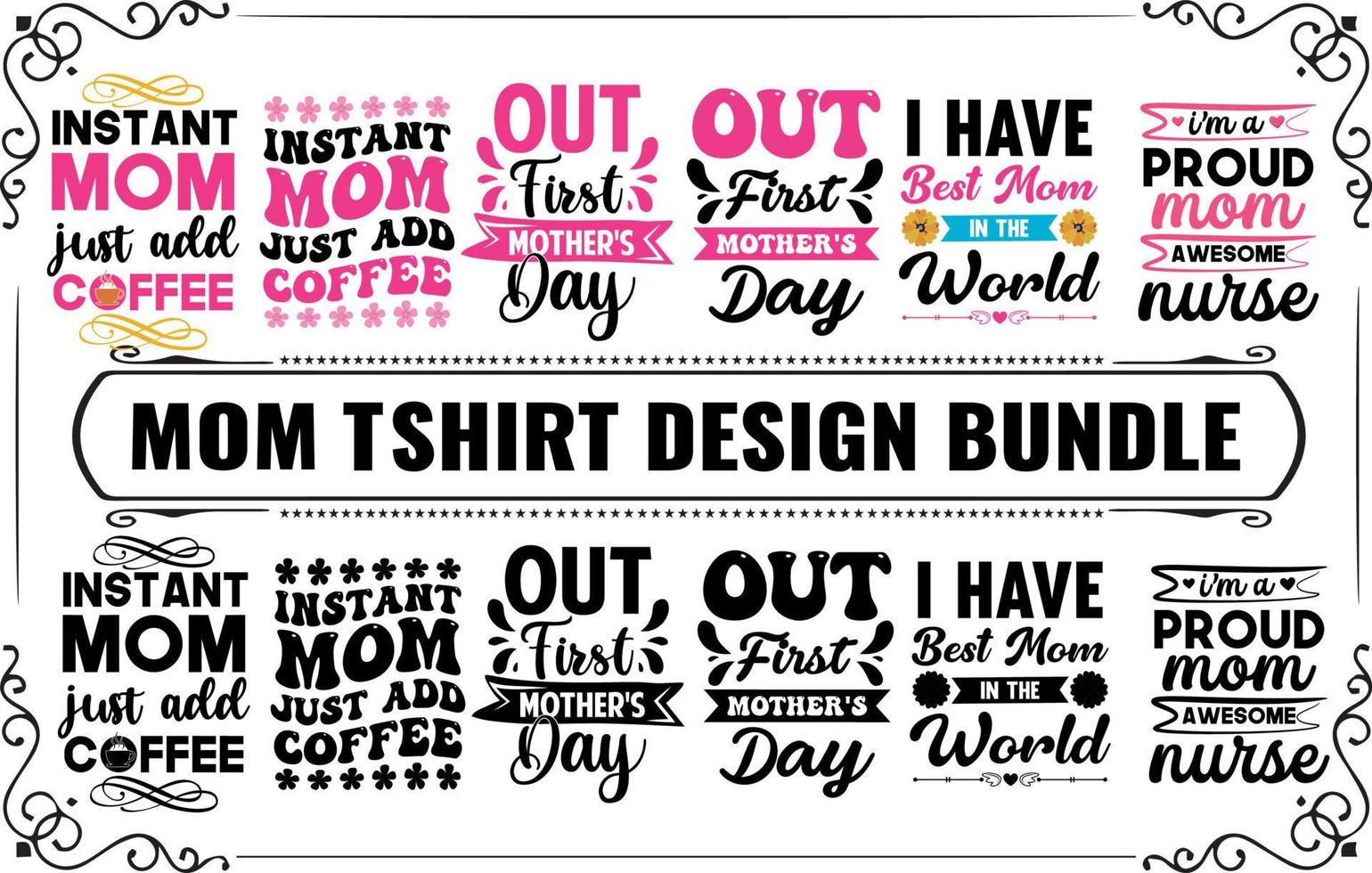 Mom T-shirt Design Bundle vector