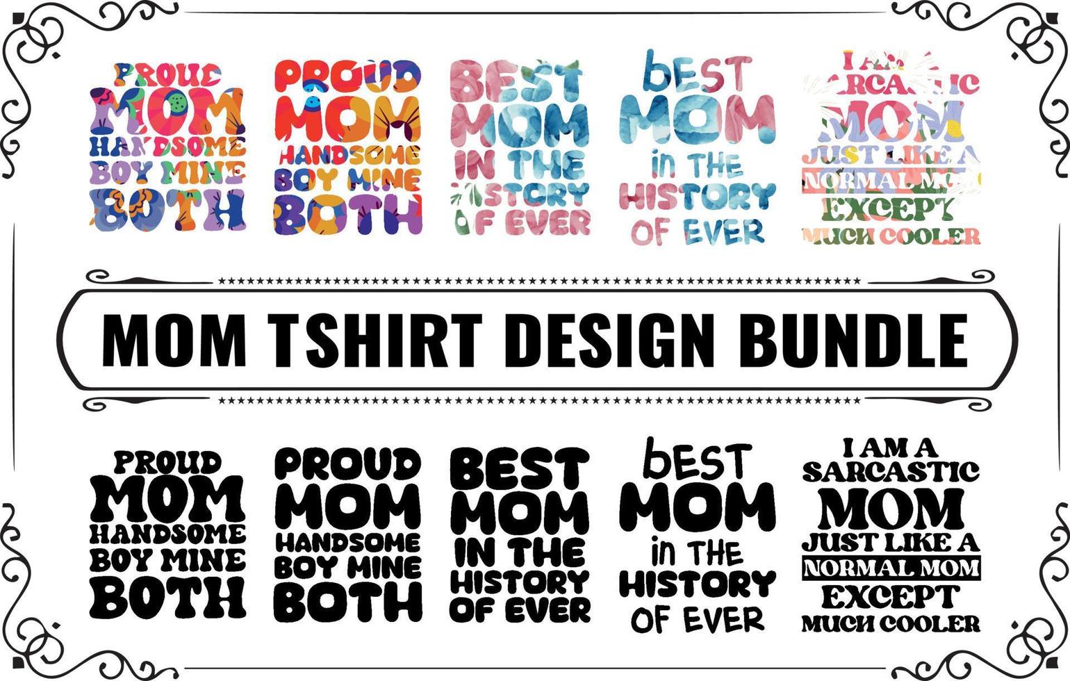 Mom T-shirt Design Bundle vector