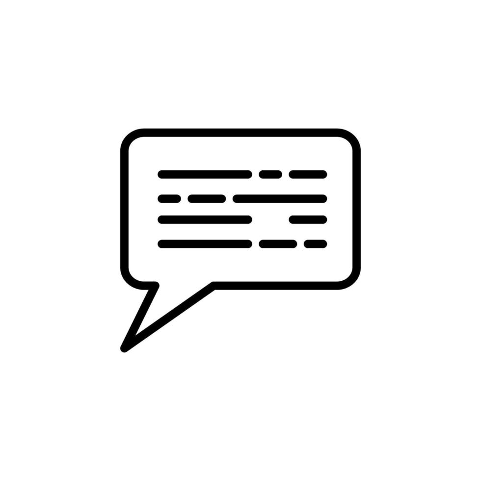 Message icon with outline style vector