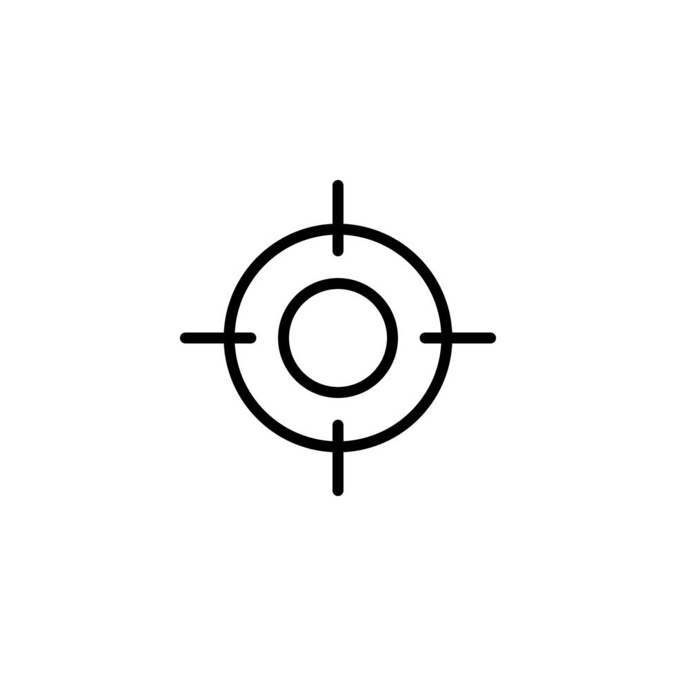 Target icon with outline style vector