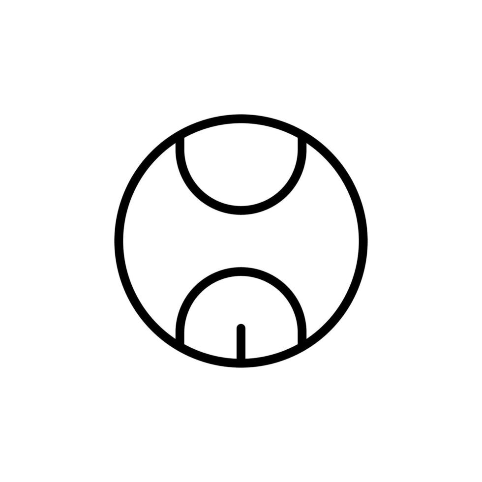 Ball icon with outline style vector