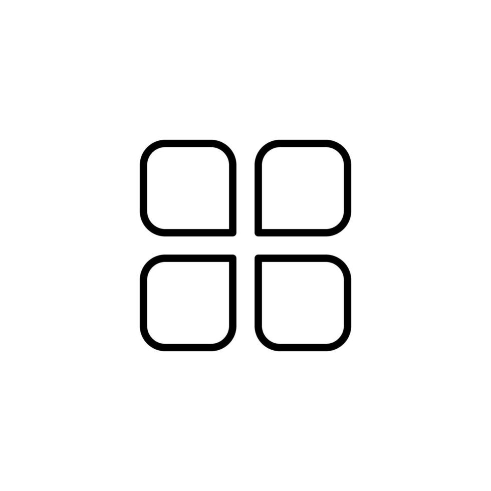 Apps icon with outline style vector