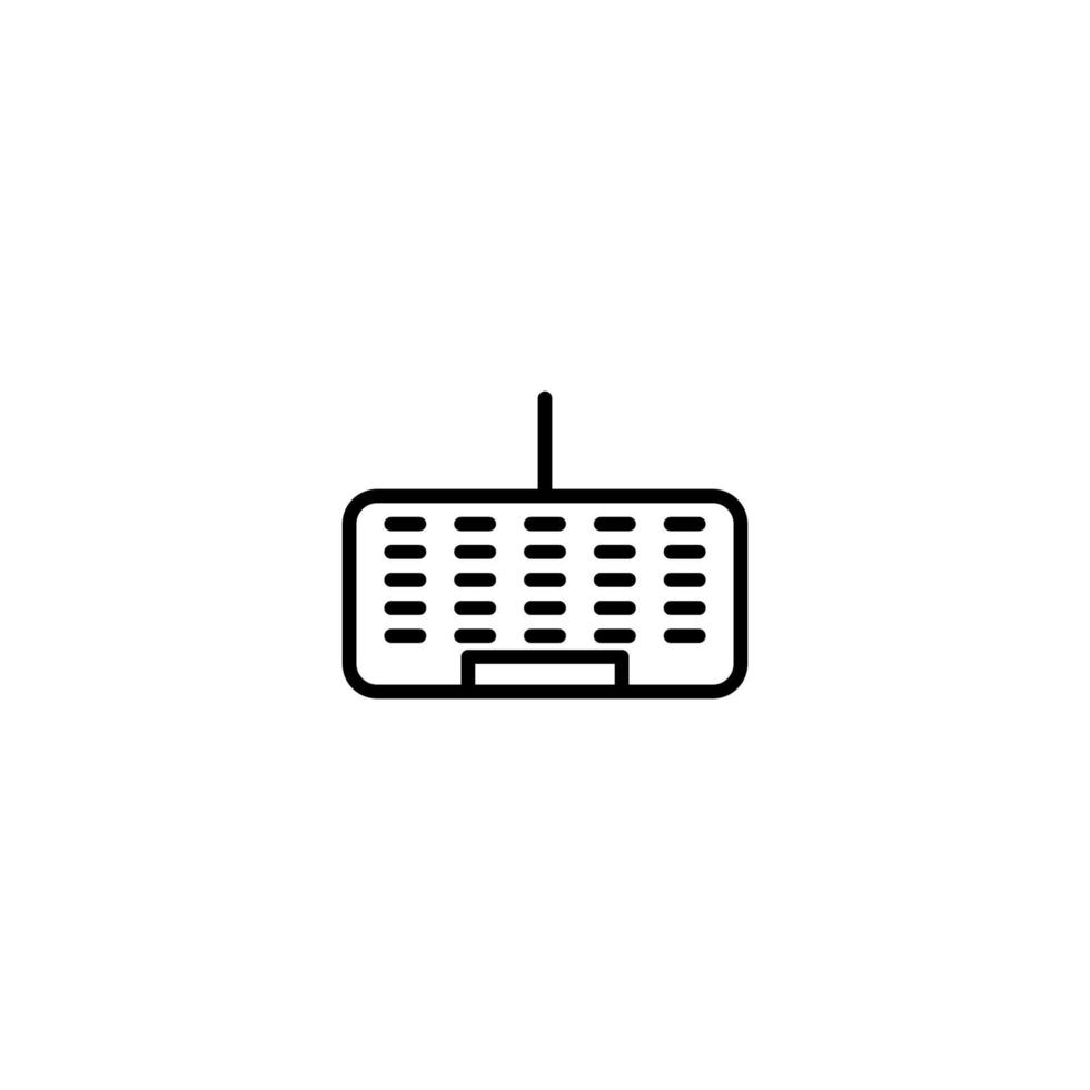 Modem icon with outline style vector