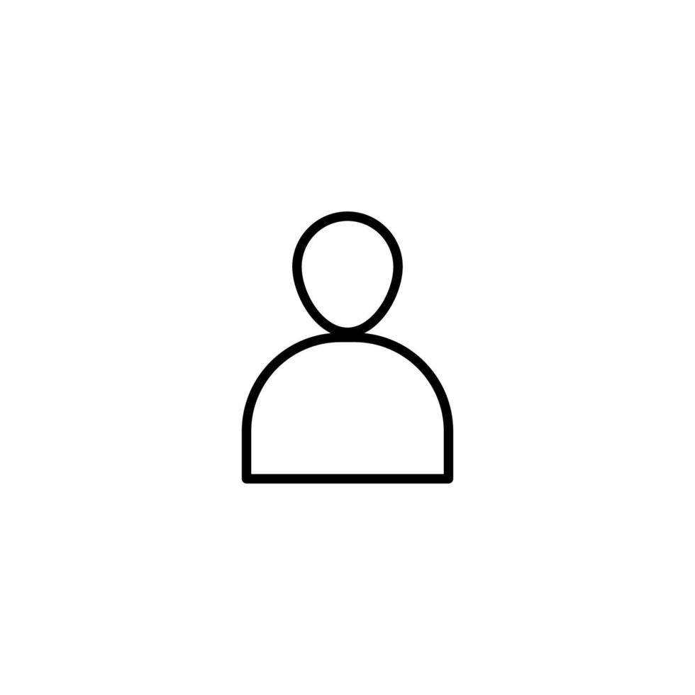 People icon with outline style vector