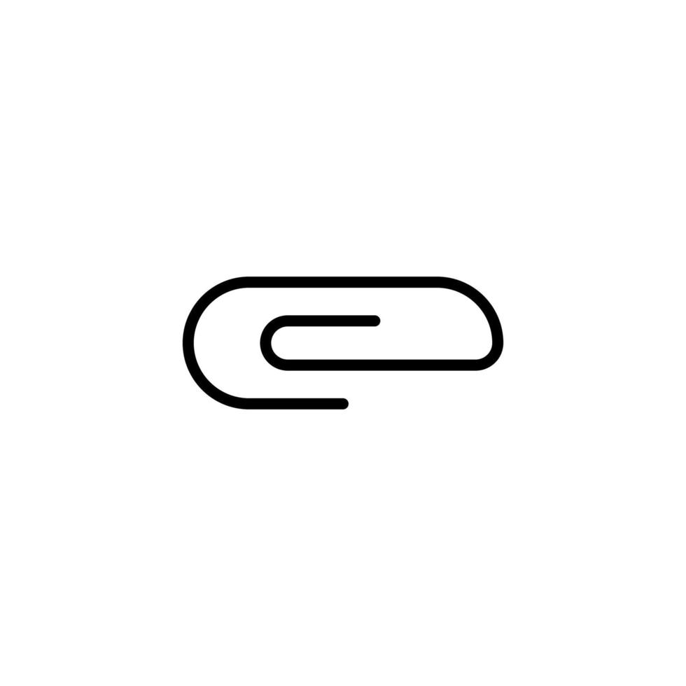 Attachment icon with outline style vector