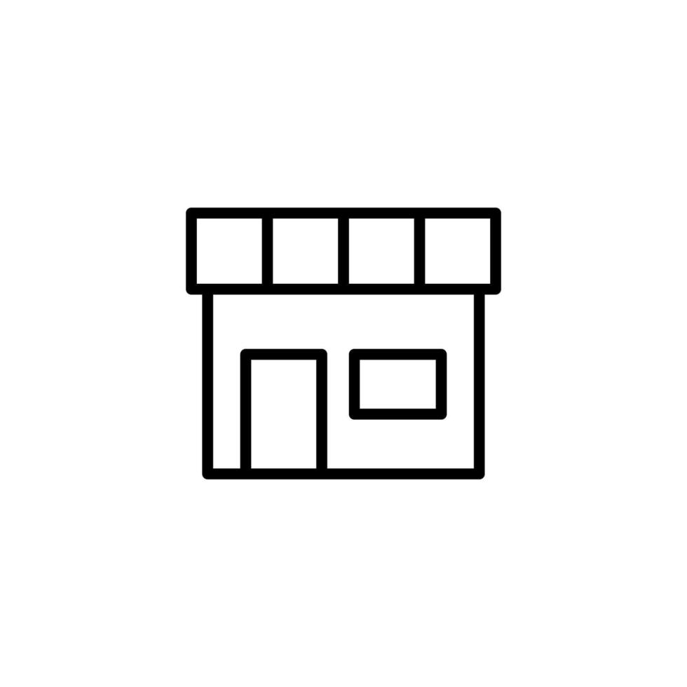 Store icon with outline style vector