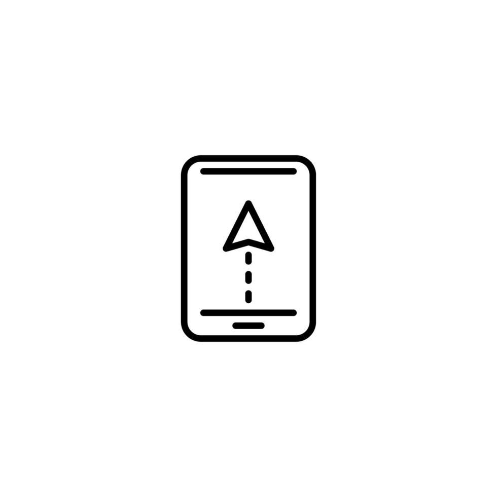 Navigation icon with outline style vector
