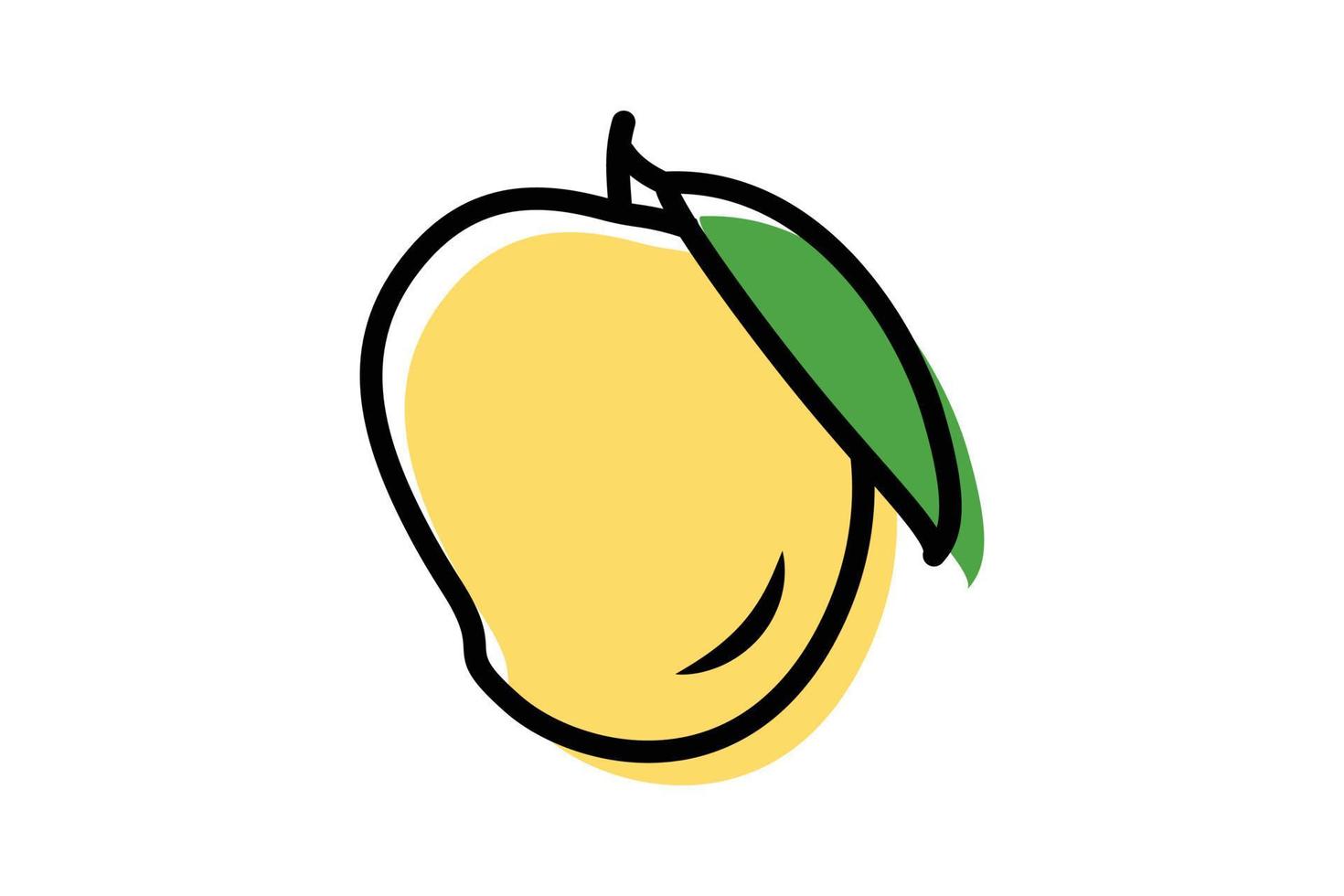 Mango Fruit Icon Illustration Vector