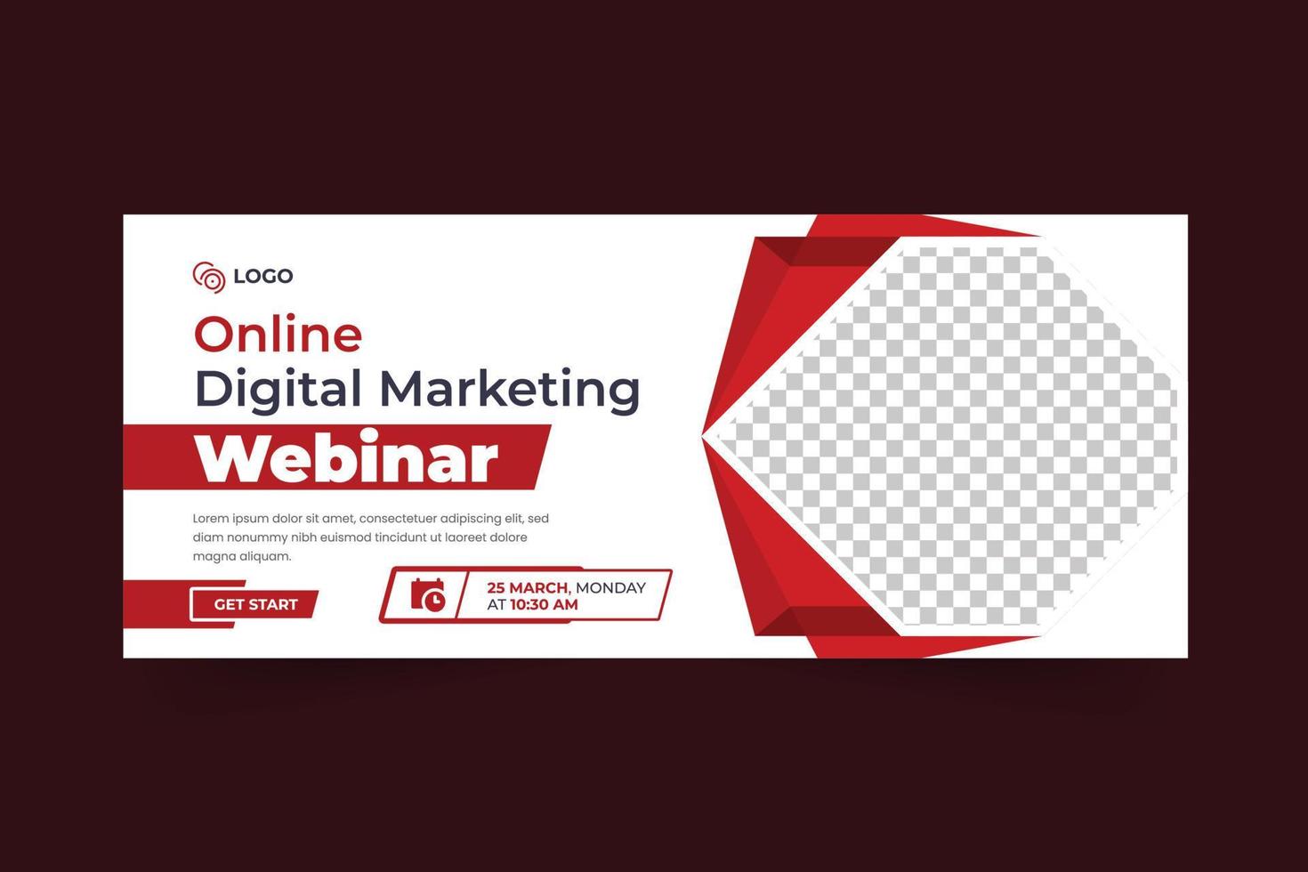 Digital Marketing Webinar Social Media And Web Banner Design vector