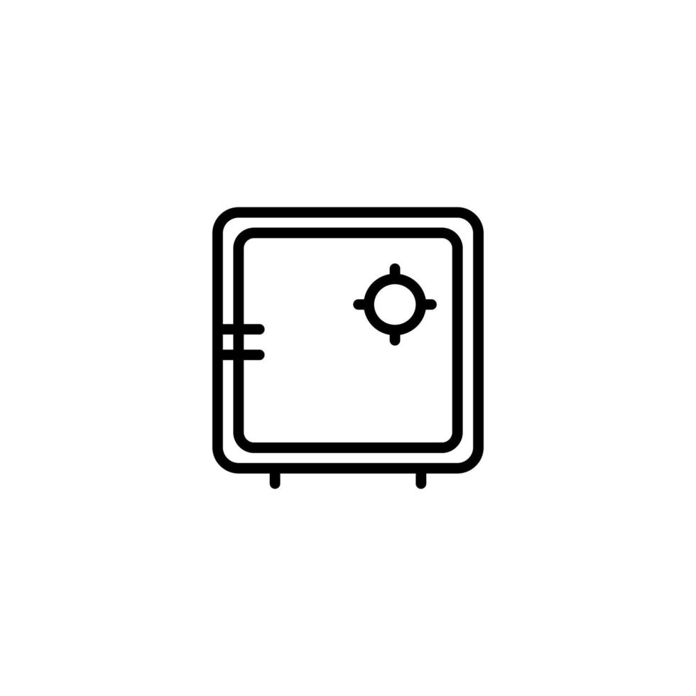 Safe icon with outline style vector