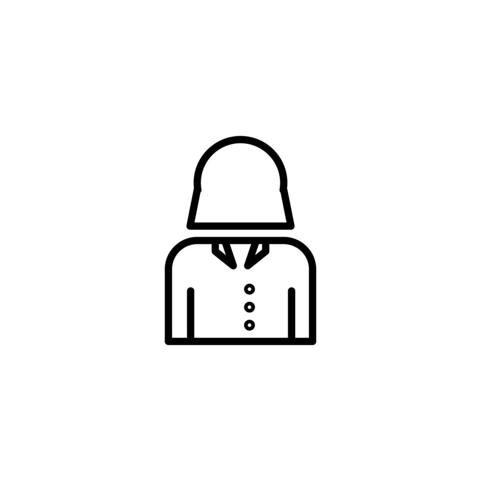 Uniform icon with outline style vector
