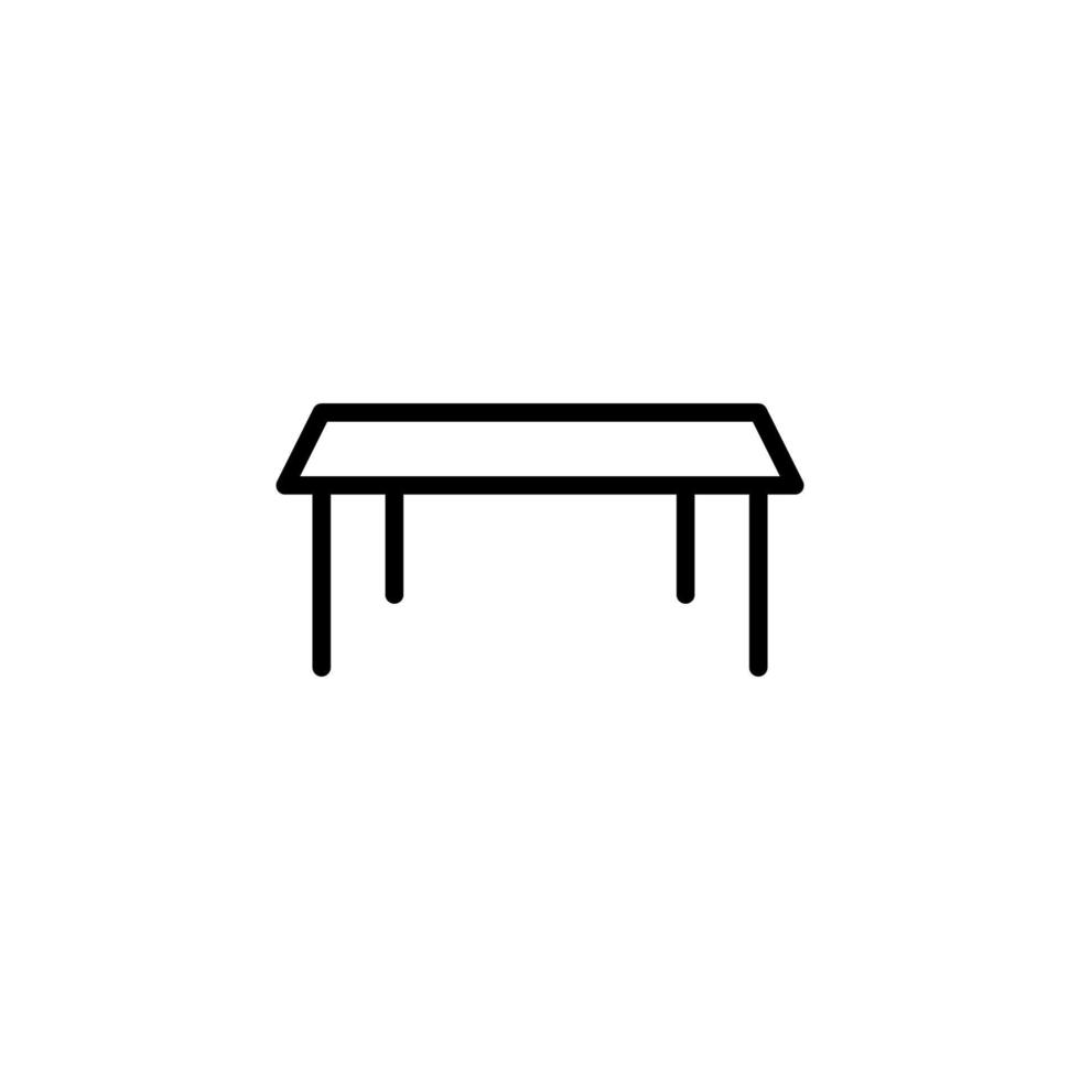 Table icon with outline style vector