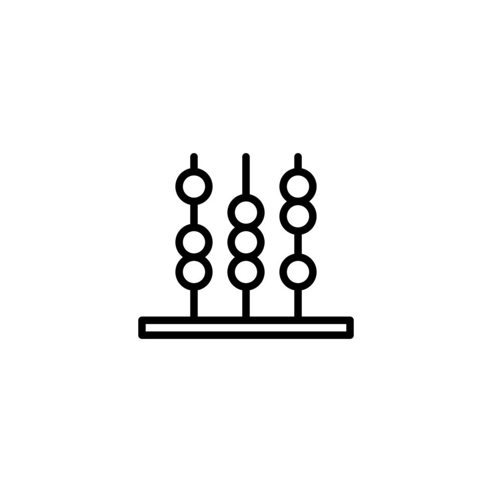 Calculator icon with outline style vector