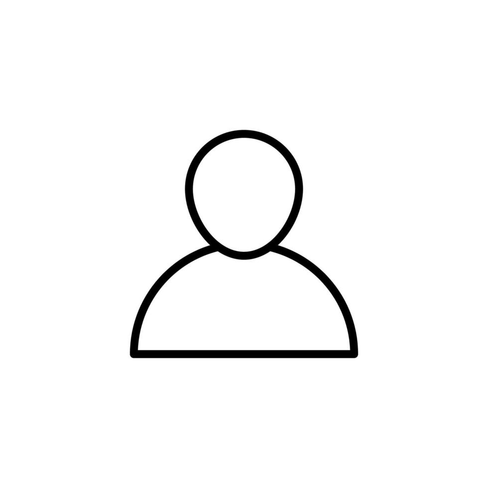 People icon with outline style vector