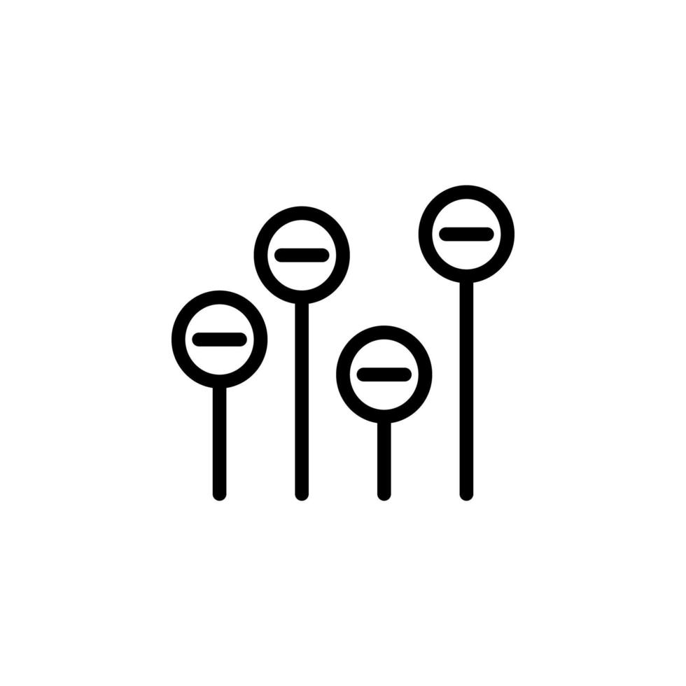 Equalizer icon with outline style vector