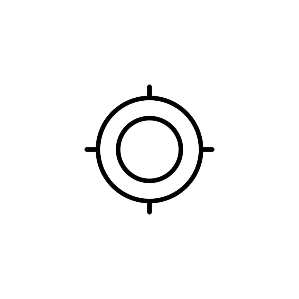 Target icon with outline style vector