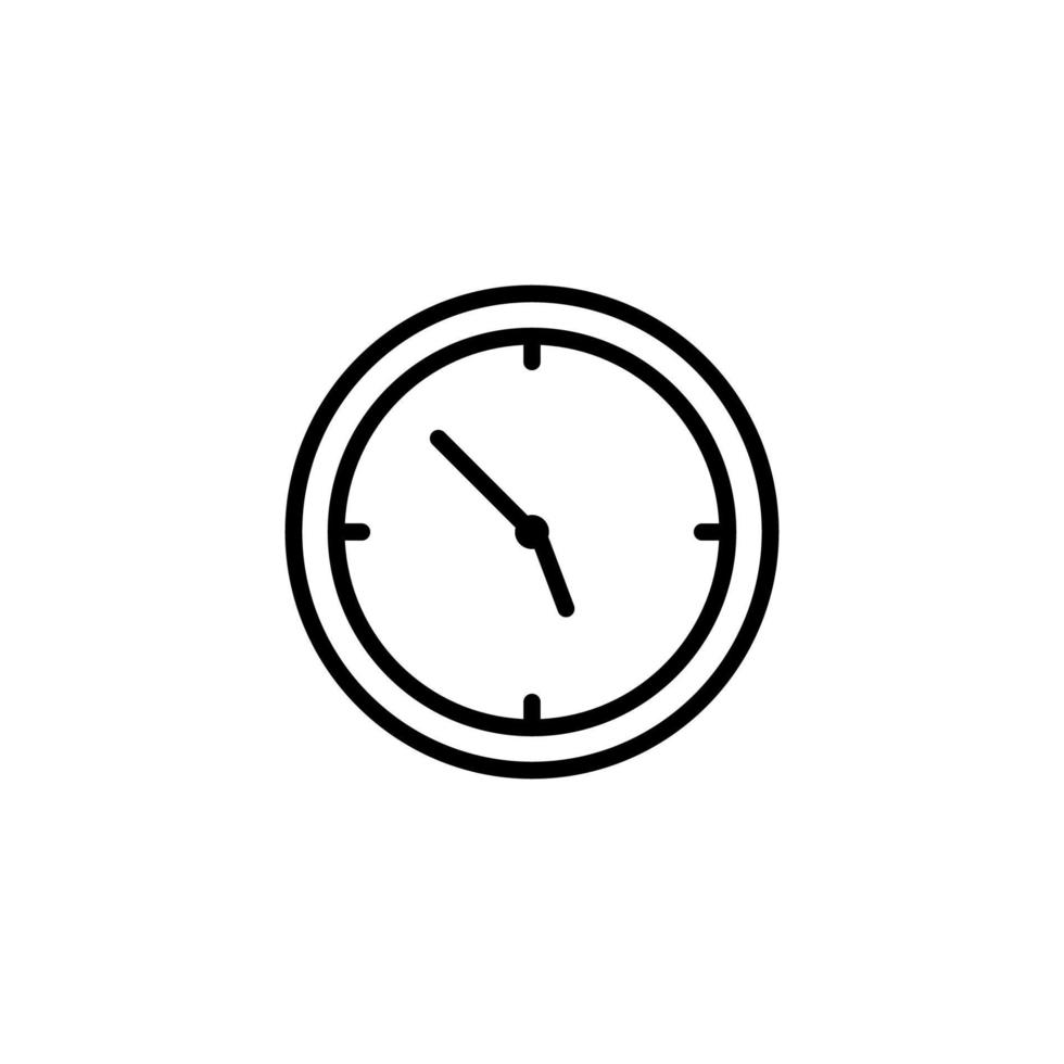 clock icon with outline style vector