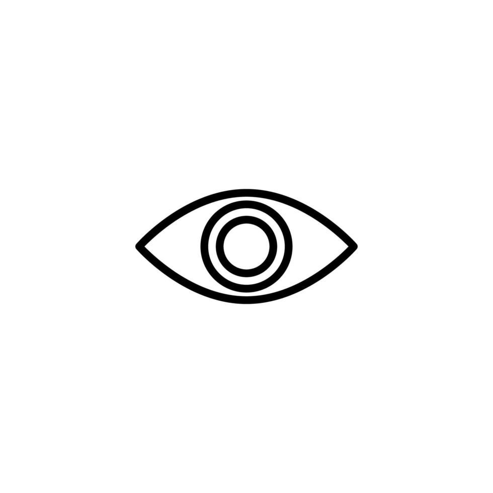 Vision icon with outline style vector