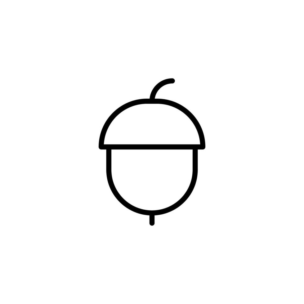 Walnut icon with outline style vector