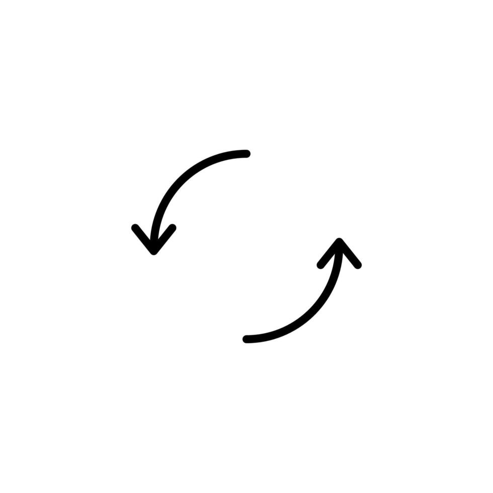 Repeat icon with outline style vector