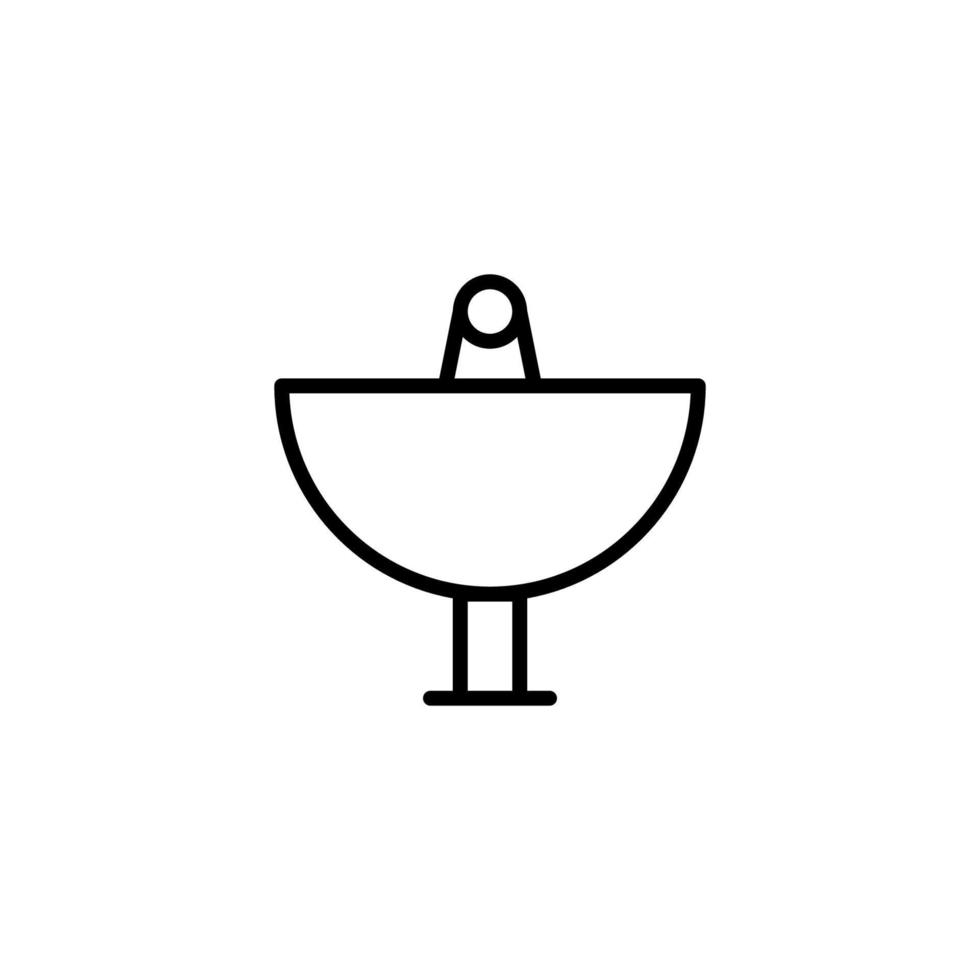 Bell icon with outline style vector