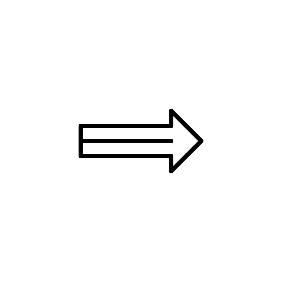 Navigation icon with outline style vector