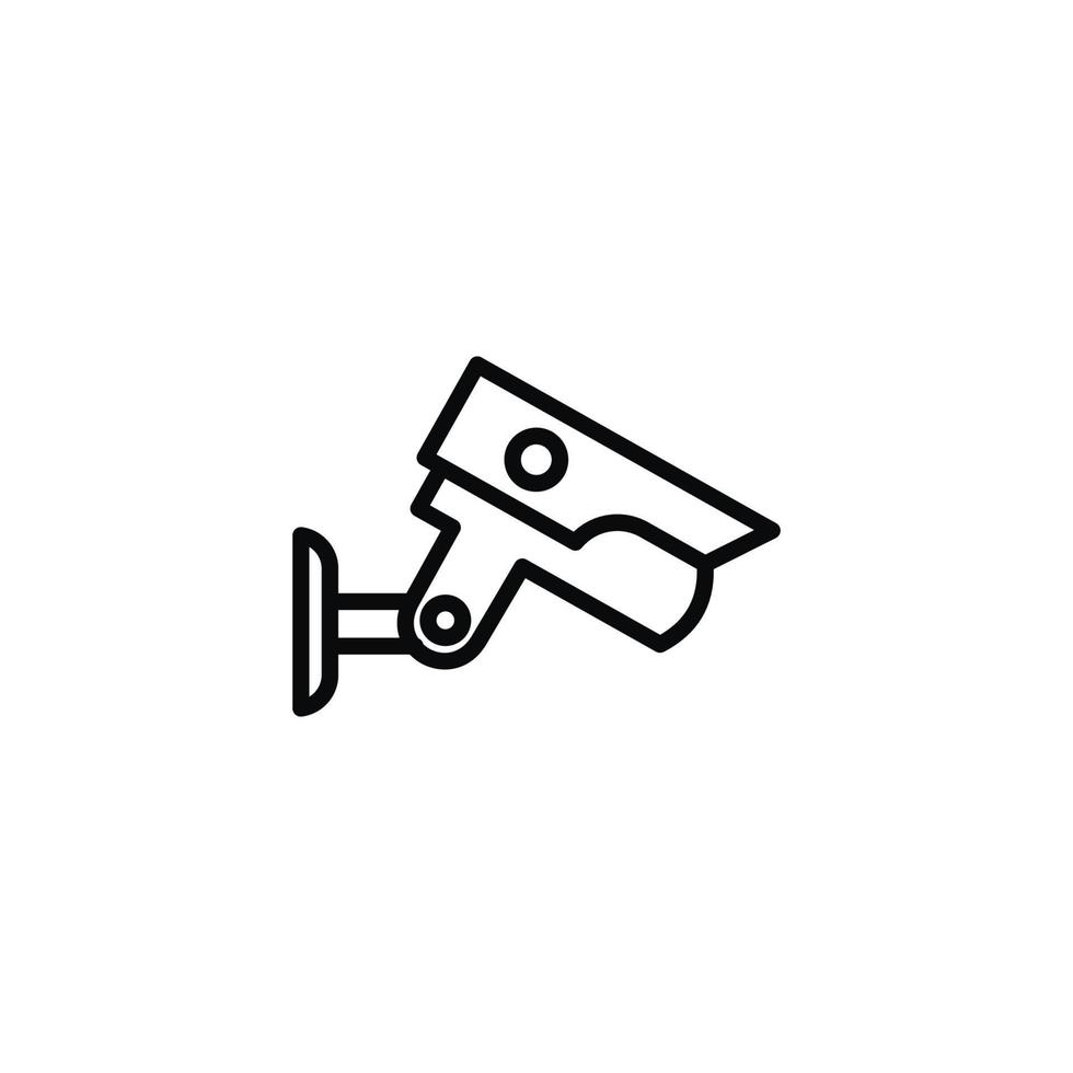 Cctv icon with outline style vector