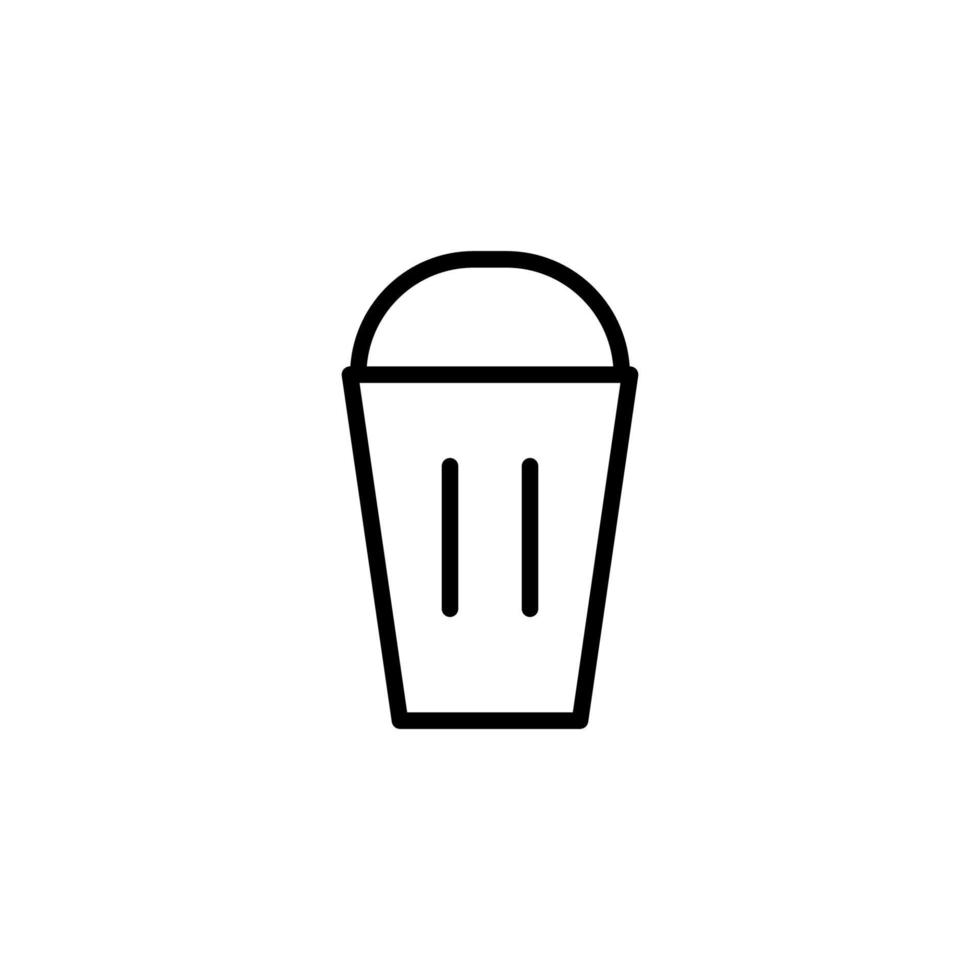 Dump icon with outline style vector