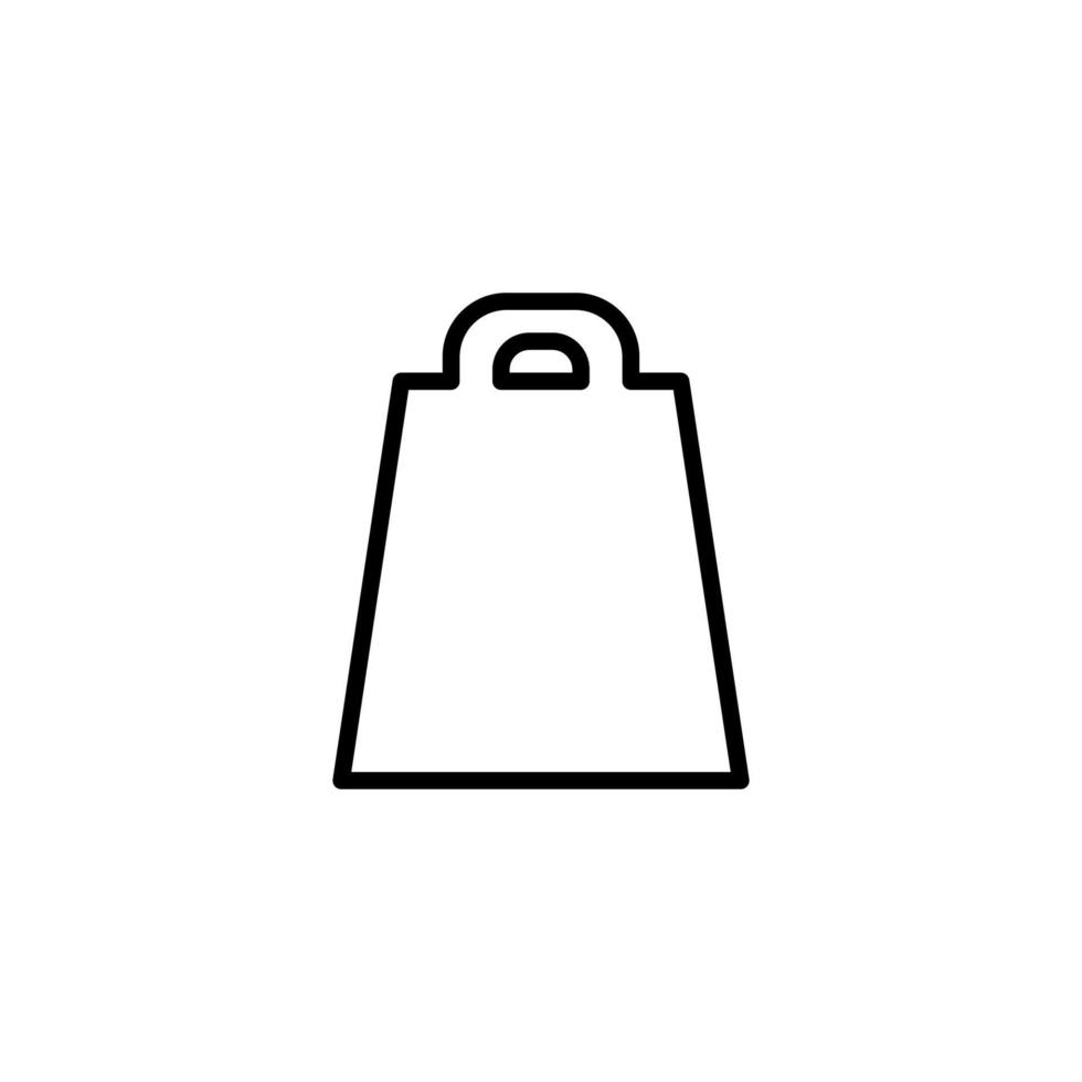 Shopping bag icon with outline style vector