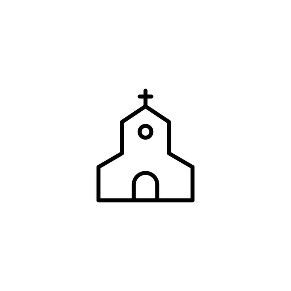Building icon with outline style vector