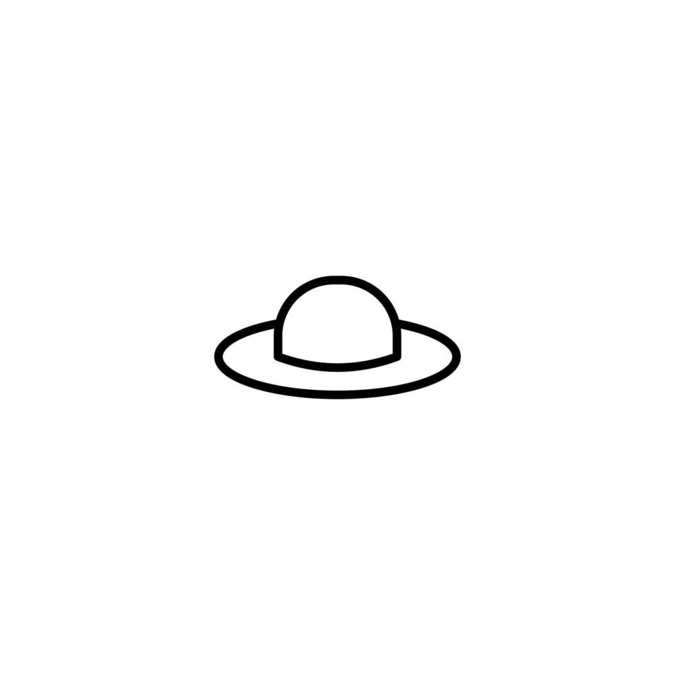 sombrero icono con contorno estilo vector