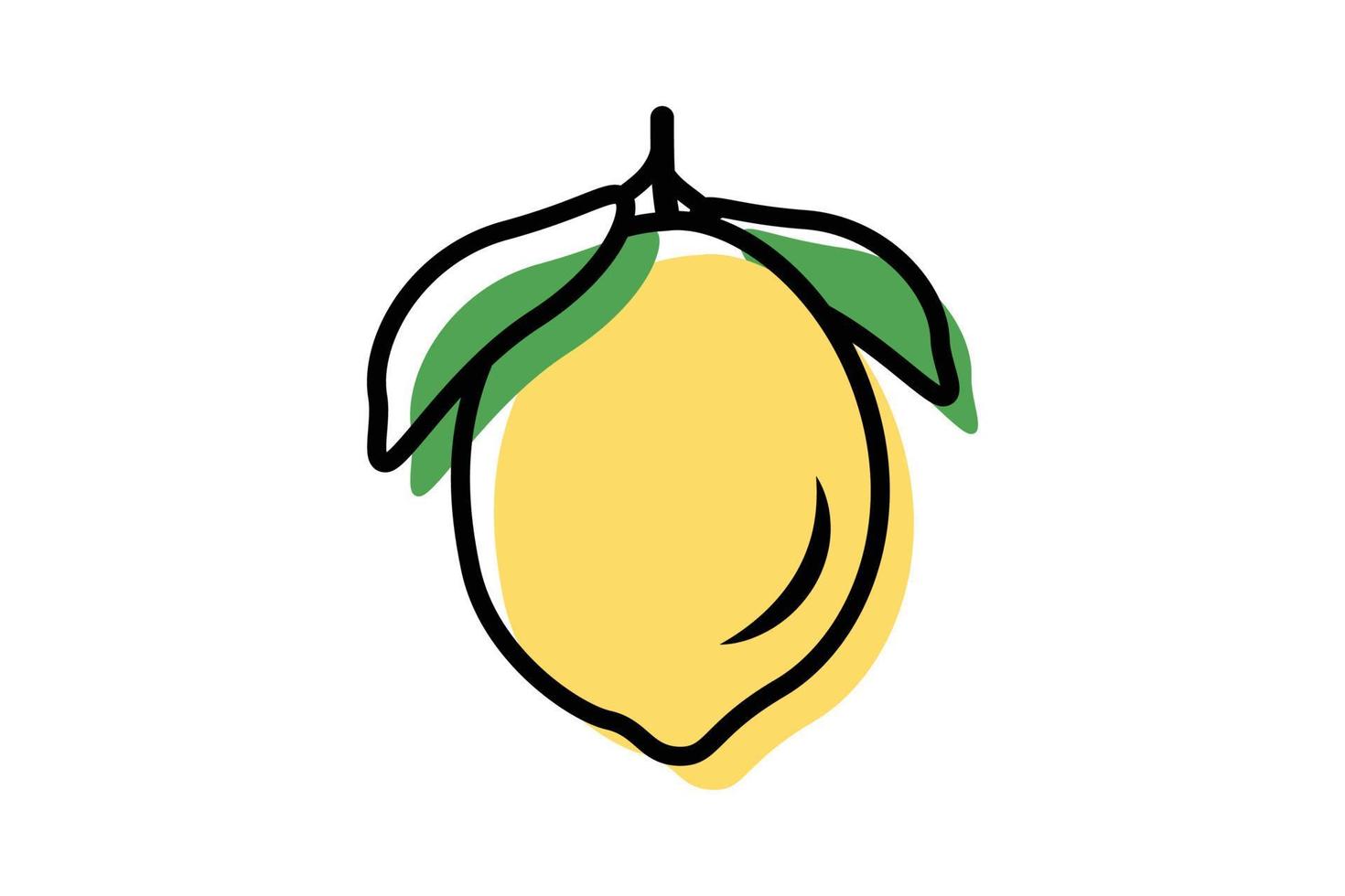 limón Fruta icono ilustración vector