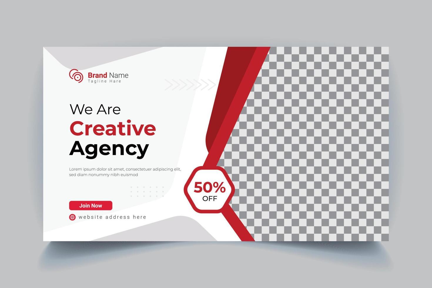 Creative Agency Web Banner Template vector
