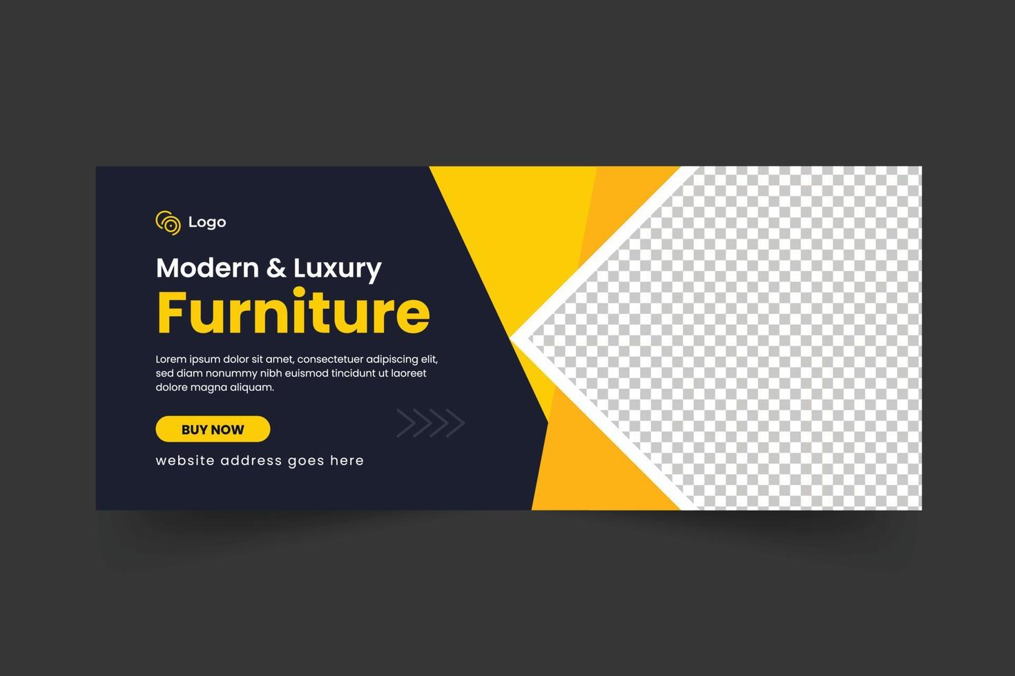 Furniture Sale Social Media Cover And Web Banner vector