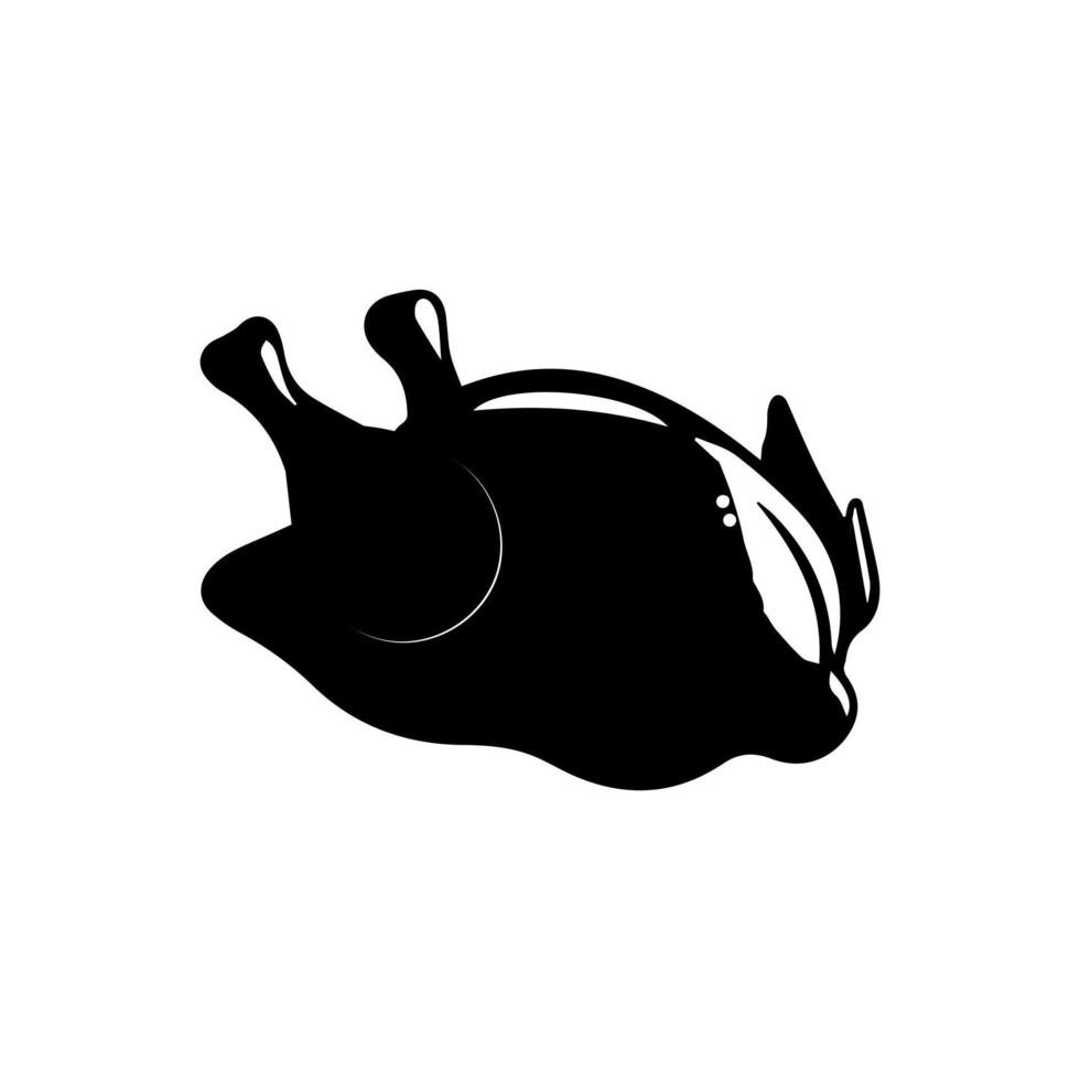 Fried chicken leg cartoon character. Roast chicken leg mascot. Vector illustration of a fried chicken icon. Whole roast chicken. Leg poultry vector emoticon.