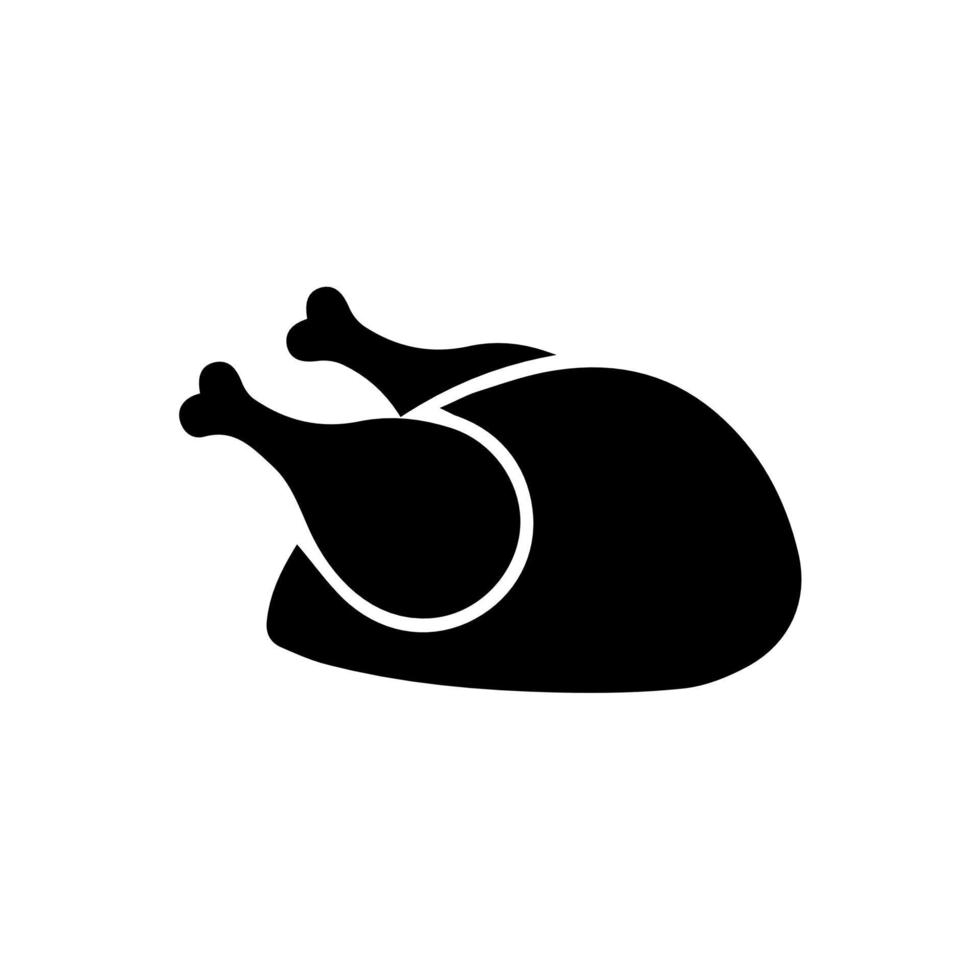 Fried chicken leg cartoon character. Roast chicken leg mascot. Vector illustration of a fried chicken icon. Whole roast chicken. Leg poultry vector emoticon.