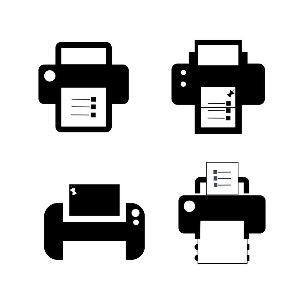 impresora icono vector diseño modelo. impresión papel o documento signo. hogar impresora icono. plano ilustración de hogar impresora vector icono para web diseño