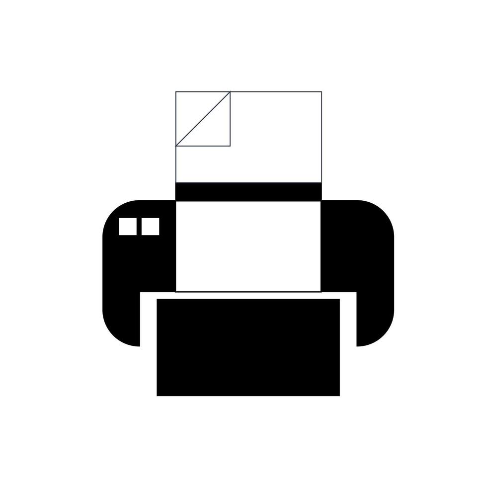 Printer Icon Vector Design Template. Print paper or document sign. Home printer icon. Flat illustration of home printer vector icon for web design