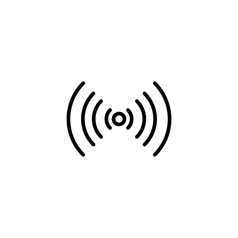 Signal icon with outline style vector