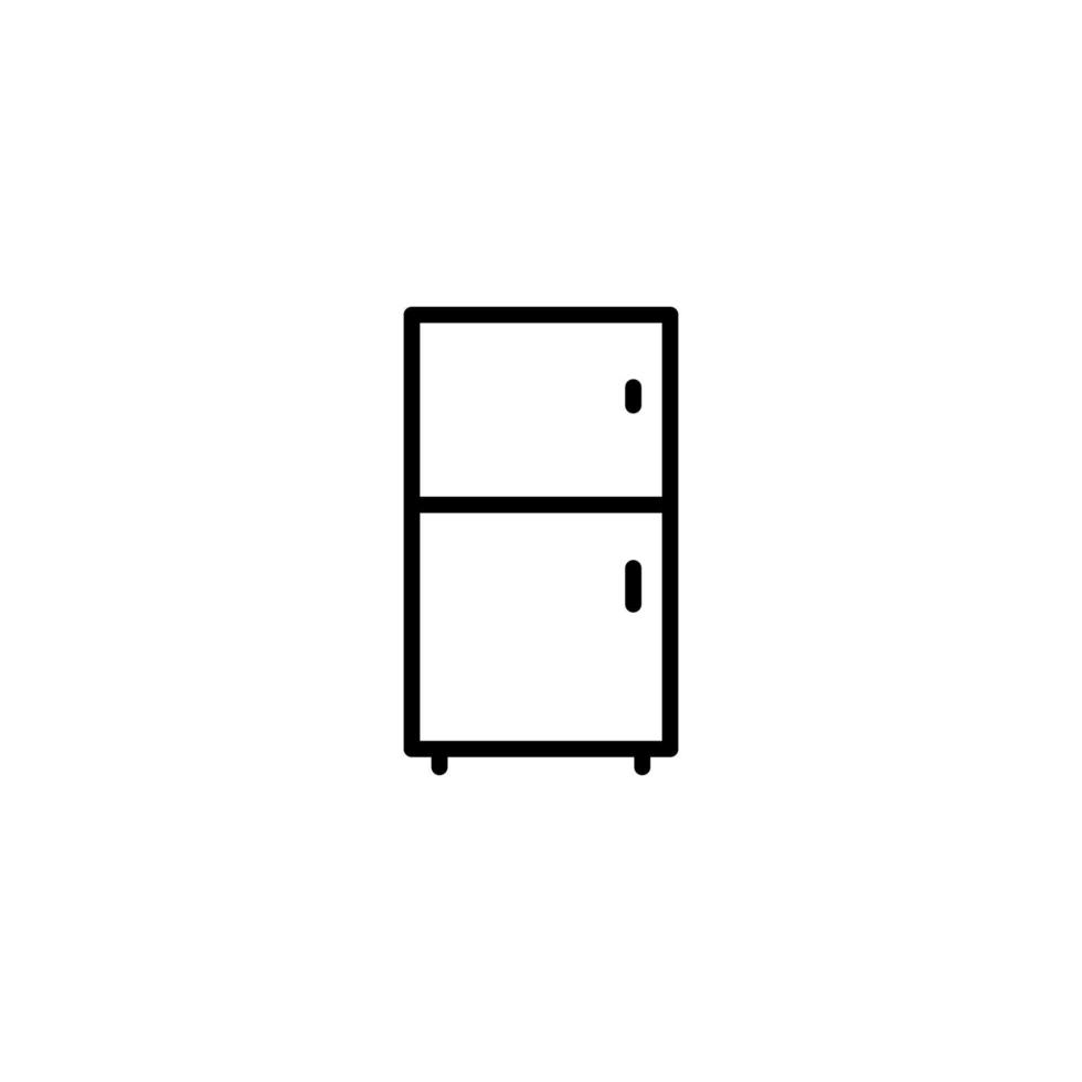 Refrigerator icon with outline style vector