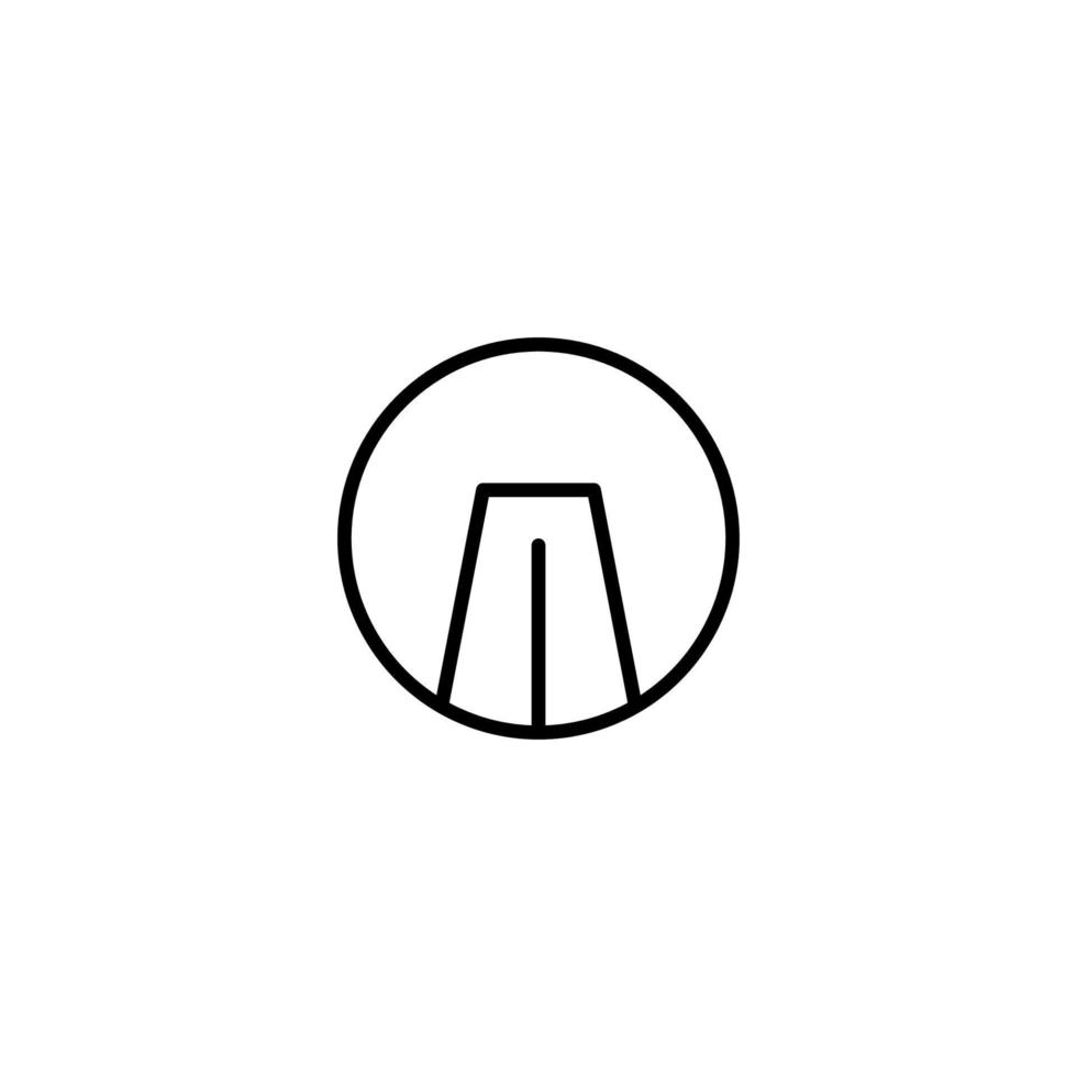 Navigation icon with outline style vector
