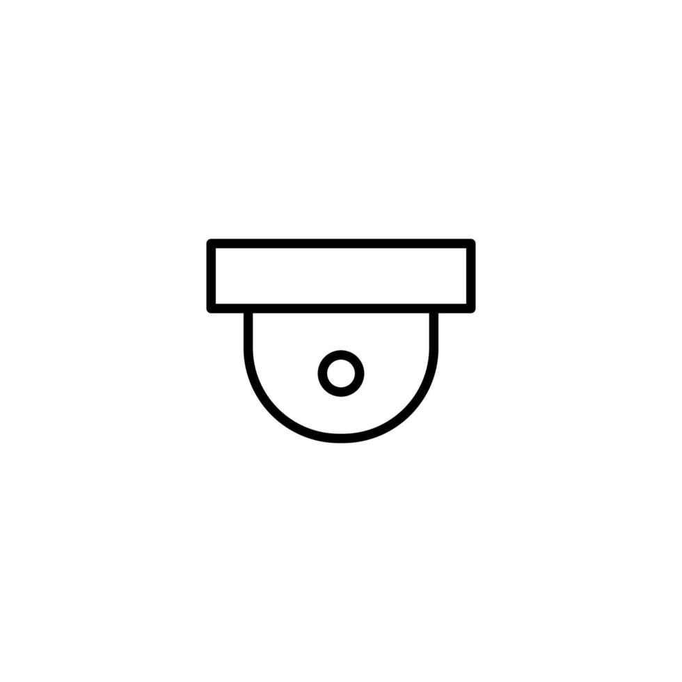 cctv icono con contorno estilo vector