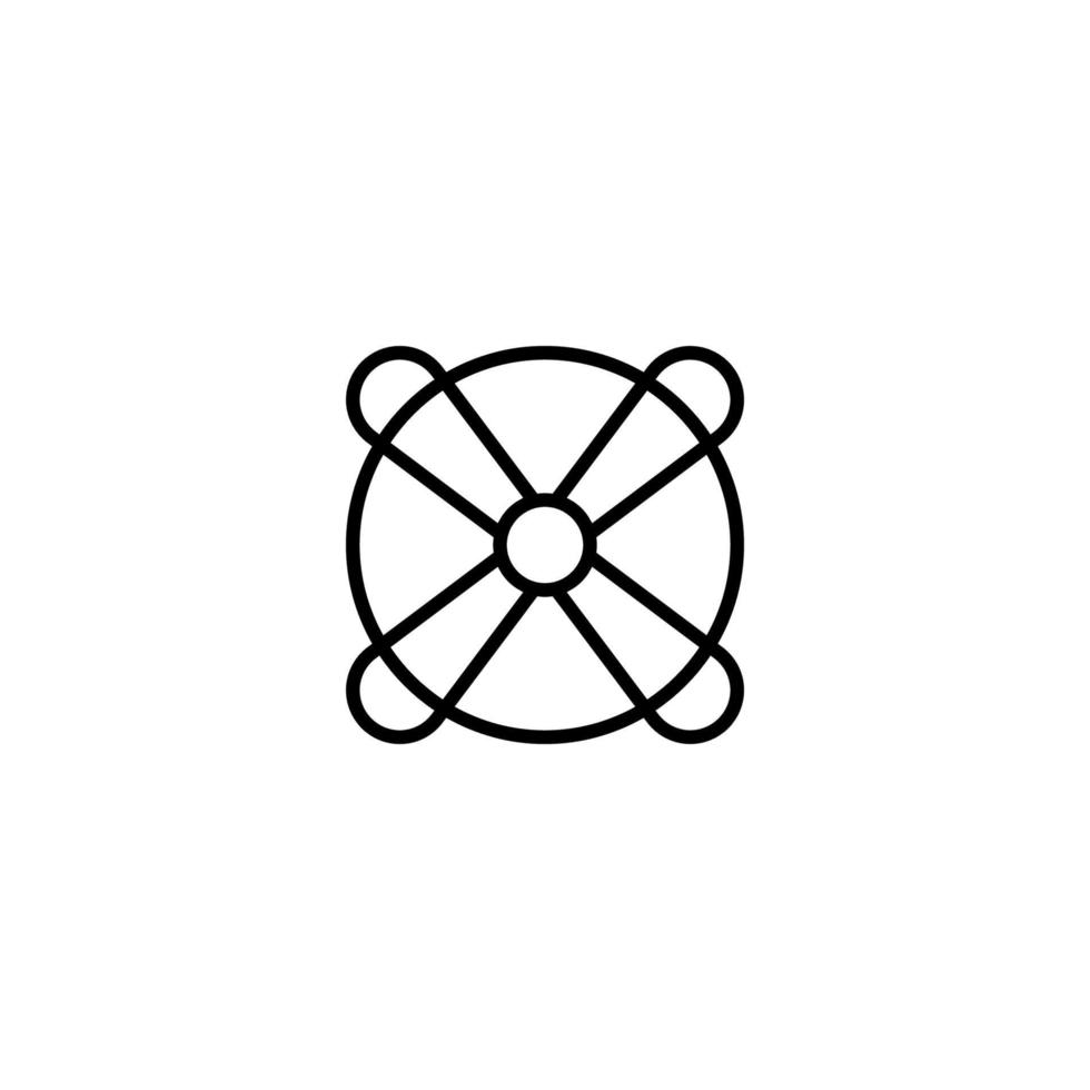 Float tire icon with outline style vector