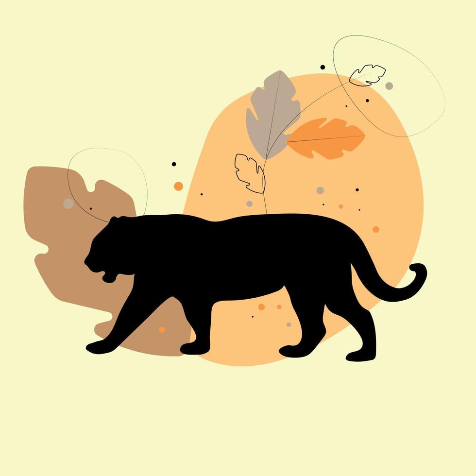 ilustración de un Tigre silhoutte vector