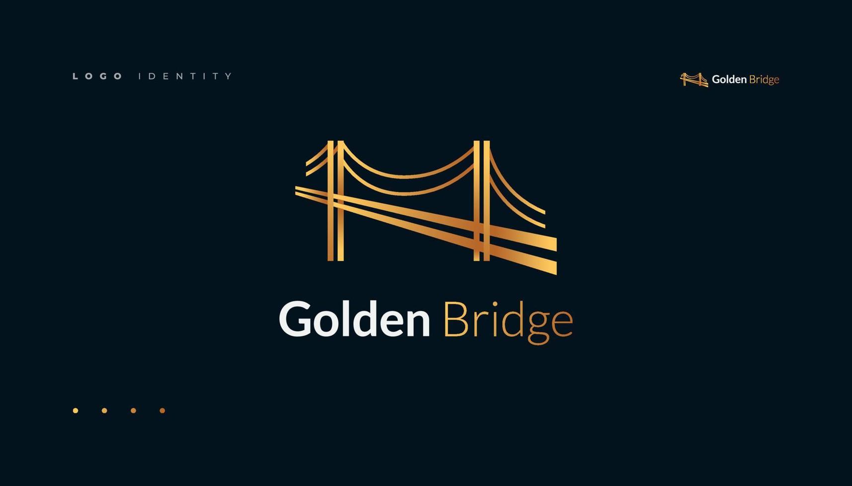 Creative abstract bridge logo design template vector