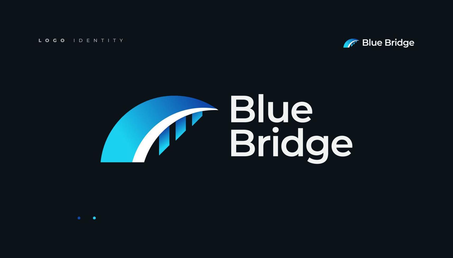 Creative Abstract Bridge Logo Design Template vector