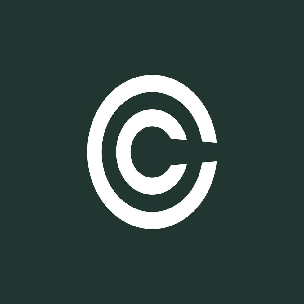 C logo design with a modern concept vector