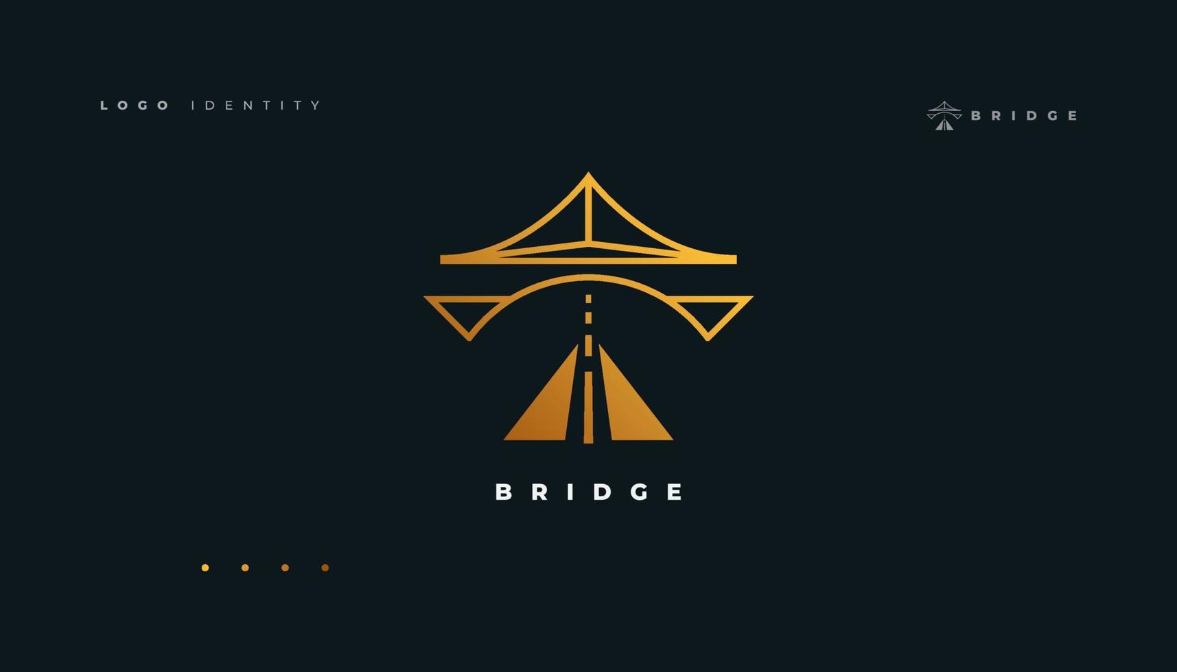 Golden bridge logo can be used as an icon or brand for your company vector